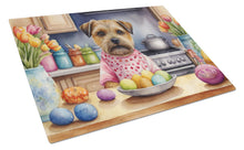 Load image into Gallery viewer, Decorating Easter Border Terrier Glass Cutting Boards – Durable, Decorative Kitchen Art