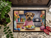 Load image into Gallery viewer, Decorating Easter Border Terrier Doormat