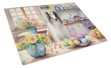 Load image into Gallery viewer, Decorating Easter Borzoi Glass Cutting Boards – Durable, Decorative Kitchen Art
