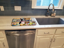 Load image into Gallery viewer, Decorating Easter Boston Terrier Dish Drying Mat