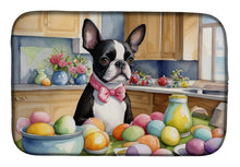 Load image into Gallery viewer, Decorating Easter Boston Terrier Dish Drying Mat