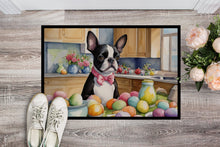 Load image into Gallery viewer, Decorating Easter Boston Terrier Doormat-24x36 Indoor / Outdoor Rug | Made in USA