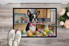 Load image into Gallery viewer, Decorating Easter Boston Terrier Doormat - 18X27 Indoor / Outdoor Rug | Made in USA