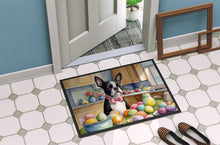 Load image into Gallery viewer, Decorating Easter Boston Terrier Doormat - 18X27 Indoor / Outdoor Rug | Made in USA