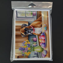 Load image into Gallery viewer, Decorating Easter Boxer Greeting Cards - Blank Note Cards – 8-Pack of Artist-Designed Cards with Envelopes