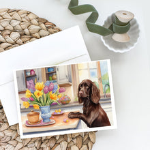 Load image into Gallery viewer, Decorating Easter Boykin Spaniel Greeting Cards - Blank Note Cards – 8-Pack of Artist-Designed Cards with Envelopes