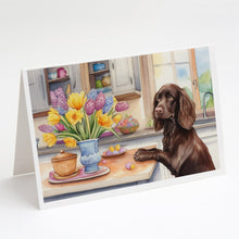 Load image into Gallery viewer, Decorating Easter Boykin Spaniel Greeting Cards - Blank Note Cards – 8-Pack of Artist-Designed Cards with Envelopes