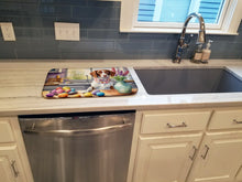 Load image into Gallery viewer, Decorating Easter Brittany Spaniel Dish Drying Mat