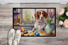 Load image into Gallery viewer, Decorating Easter Brittany Spaniel Doormat