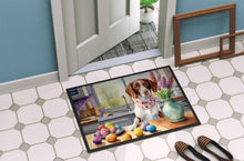 Load image into Gallery viewer, Decorating Easter Brittany Spaniel Doormat