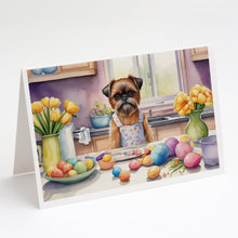 Load image into Gallery viewer, Decorating Easter Brussels Griffon Greeting Cards - Blank Note Cards – 8-Pack of Artist-Designed Cards with Envelopes