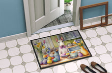 Load image into Gallery viewer, Decorating Easter Bull Terrier Doormat