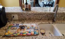 Load image into Gallery viewer, Decorating Easter Bullmastiff Dish Drying Mat