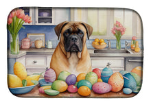 Load image into Gallery viewer, Decorating Easter Bullmastiff Dish Drying Mat