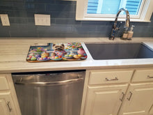 Load image into Gallery viewer, Decorating Easter Cairn Terrier Dish Drying Mat