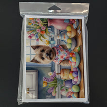 Load image into Gallery viewer, Decorating Easter Cairn Terrier Greeting Cards - Blank Note Cards – 8-Pack of Artist-Designed Cards with Envelopes