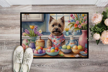 Load image into Gallery viewer, Decorating Easter Cairn Terrier Doormat - 18X27 Indoor / Outdoor Rug | Made in USA