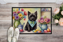 Load image into Gallery viewer, Decorating Easter Cairn Terrier Doormat-24x36 Indoor / Outdoor Rug | Made in USA