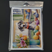 Load image into Gallery viewer, Decorating Easter Catahoula Greeting Cards - Blank Note Cards – 8-Pack of Artist-Designed Cards with Envelopes