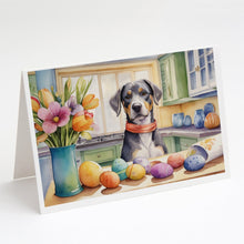 Load image into Gallery viewer, Decorating Easter Catahoula Greeting Cards - Blank Note Cards – 8-Pack of Artist-Designed Cards with Envelopes