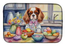 Load image into Gallery viewer, Decorating Easter Cavalier Spaniel Dish Drying Mat