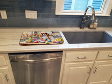 Load image into Gallery viewer, Decorating Easter Cavalier Spaniel Dish Drying Mat