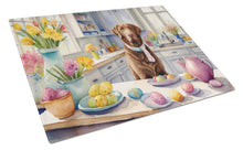 Load image into Gallery viewer, Decorating Easter Chesapeake Bay Retriever Glass Cutting Boards – Durable, Decorative Kitchen Art