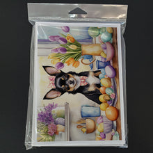 Load image into Gallery viewer, Decorating Easter Chihuahua Greeting Cards - Blank Note Cards – 8-Pack of Artist-Designed Cards with Envelopes