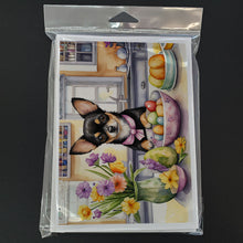 Load image into Gallery viewer, Decorating Easter Chihuahua Greeting Cards - Blank Note Cards – 8-Pack of Artist-Designed Cards with Envelopes