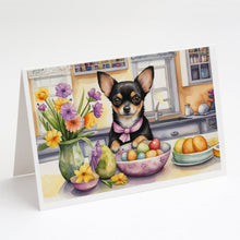 Load image into Gallery viewer, Decorating Easter Chihuahua Greeting Cards - Blank Note Cards – 8-Pack of Artist-Designed Cards with Envelopes