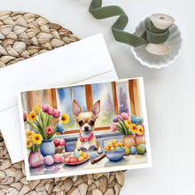 Load image into Gallery viewer, Decorating Easter Chihuahua Greeting Cards - Blank Note Cards – 8-Pack of Artist-Designed Cards with Envelopes