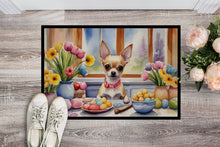 Load image into Gallery viewer, Decorating Easter Chihuahua Doormat - 18X27 Indoor / Outdoor Rug | Made in USA