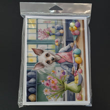 Load image into Gallery viewer, Decorating Easter Chinese Crested Greeting Cards - Blank Note Cards – 8-Pack of Artist-Designed Cards with Envelopes