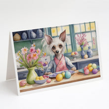 Load image into Gallery viewer, Decorating Easter Chinese Crested Greeting Cards - Blank Note Cards – 8-Pack of Artist-Designed Cards with Envelopes
