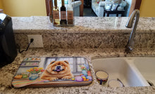 Load image into Gallery viewer, Decorating Easter Chow Chow Dish Drying Mat