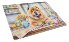 Load image into Gallery viewer, Decorating Easter Chow Chow Glass Cutting Boards – Durable, Decorative Kitchen Art