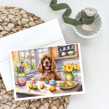 Load image into Gallery viewer, Decorating Easter Cocker Spaniel Greeting Cards - Blank Note Cards – 8-Pack of Artist-Designed Cards with Envelopes