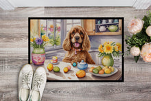 Load image into Gallery viewer, Decorating Easter Cocker Spaniel Doormat - 18X27 Indoor / Outdoor Rug | Made in USA
