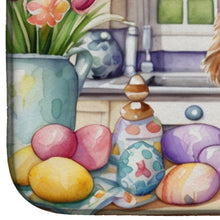 Load image into Gallery viewer, Decorating Easter Cocker Spaniel Dish Drying Mat