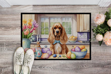 Load image into Gallery viewer, Decorating Easter Cocker Spaniel Doormat - 18X27 Indoor / Outdoor Rug | Made in USA