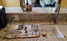 Load image into Gallery viewer, Decorating Easter Collie Dish Drying Mat