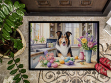 Load image into Gallery viewer, Decorating Easter Collie Doormat