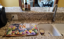 Load image into Gallery viewer, Decorating Easter Corgi Dish Drying Mat