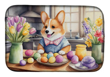 Load image into Gallery viewer, Decorating Easter Corgi Dish Drying Mat