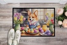Load image into Gallery viewer, Decorating Easter Corgi Doormat-24x36 Indoor / Outdoor Rug | Made in USA