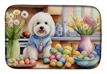 Load image into Gallery viewer, Decorating Easter Coton de Tulear Dish Drying Mat