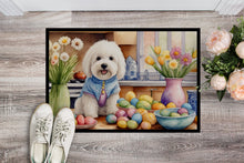 Load image into Gallery viewer, Decorating Easter Coton de Tulear Doormat