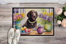 Load image into Gallery viewer, Decorating Easter Curly-Coated Retriever Doormat-24x36 Indoor / Outdoor Rug | Made in USA