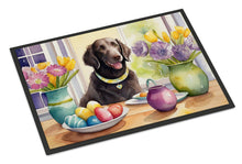 Load image into Gallery viewer, Decorating Easter Curly-Coated Retriever Doormat-24x36 Indoor / Outdoor Rug | Made in USA