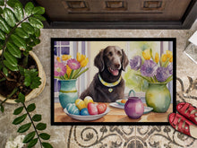 Load image into Gallery viewer, Decorating Easter Curly-Coated Retriever Doormat